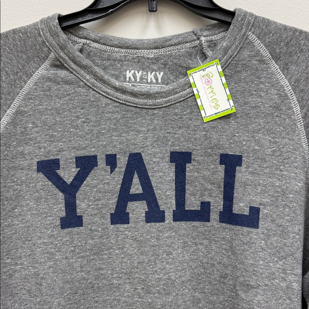 NWT Ky For Ky Y’all Sweatshirt Gray Blue Womens Sz XL! - Picture 2 of 5